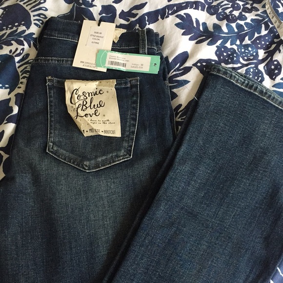 cosmic blue love jeans
